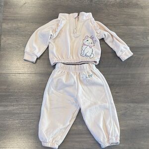 Disney Pale Pink Cat Jogger Set